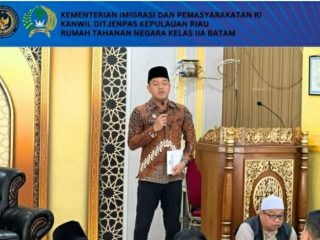 Rutan Batam Kelas IIA Menggelar Acara Peringatan Maulid Nabi Muhammad SAW di Masjid At Taubah