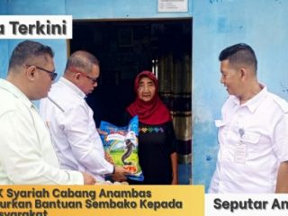 Peduli Ramadhan, BRK Syariah Cabang Anambas Berbagi Sembako untuk Masyarakat