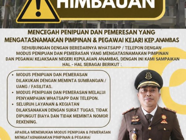 Penipu Menyamar Jadi Pejabat Kejari Anambas, Ini Polanya