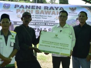 Bupati Aneng Serahkan Bantuan Hand Traktor pada Panen Raya Padi Sawah di Pesisir Timur