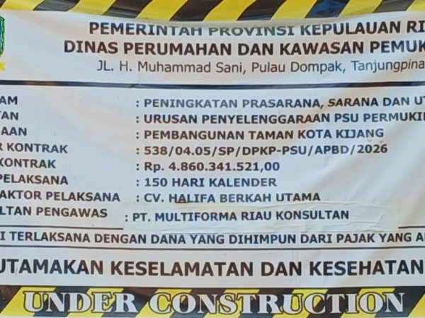 DPD Akpersi Kepri Desak DPRD Gunakan Fungsi Pengawasan Terkait Lahan Proyek Taman Kota Kijang