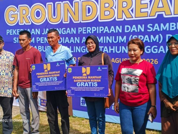 Groundbreaking Pekerjaan Pembangunan Jaringan Perpipaan dan Sambungan Rumah SPAM Dabo Singkep Kabupaten Lingga