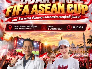 Final FIFA ASEAN Cup 2026 Indonesia Vs Thailand, Amsakar-Li Claudia Undang Warga Nobar di Engku Putri